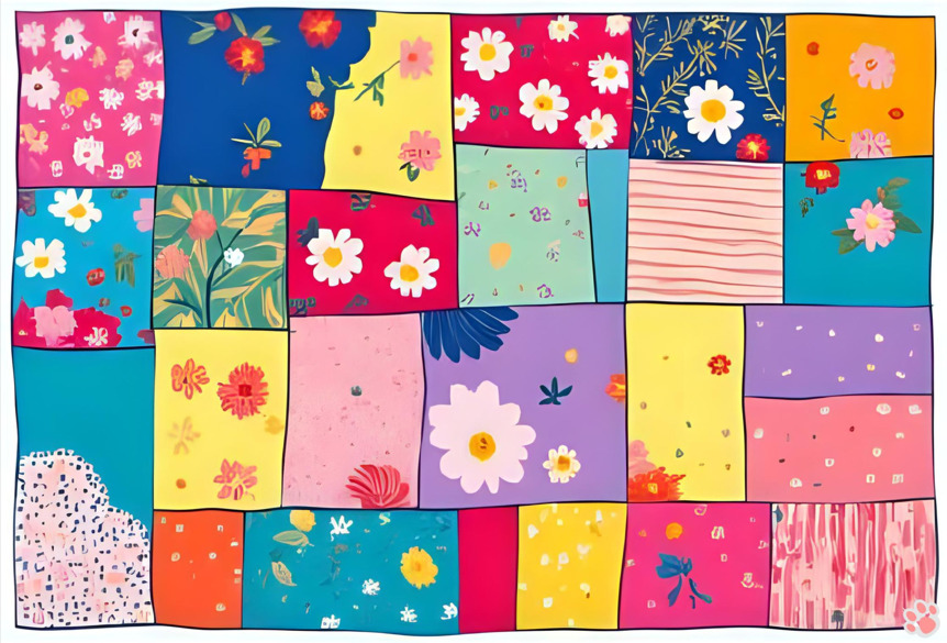 Colorful qiult patchwork