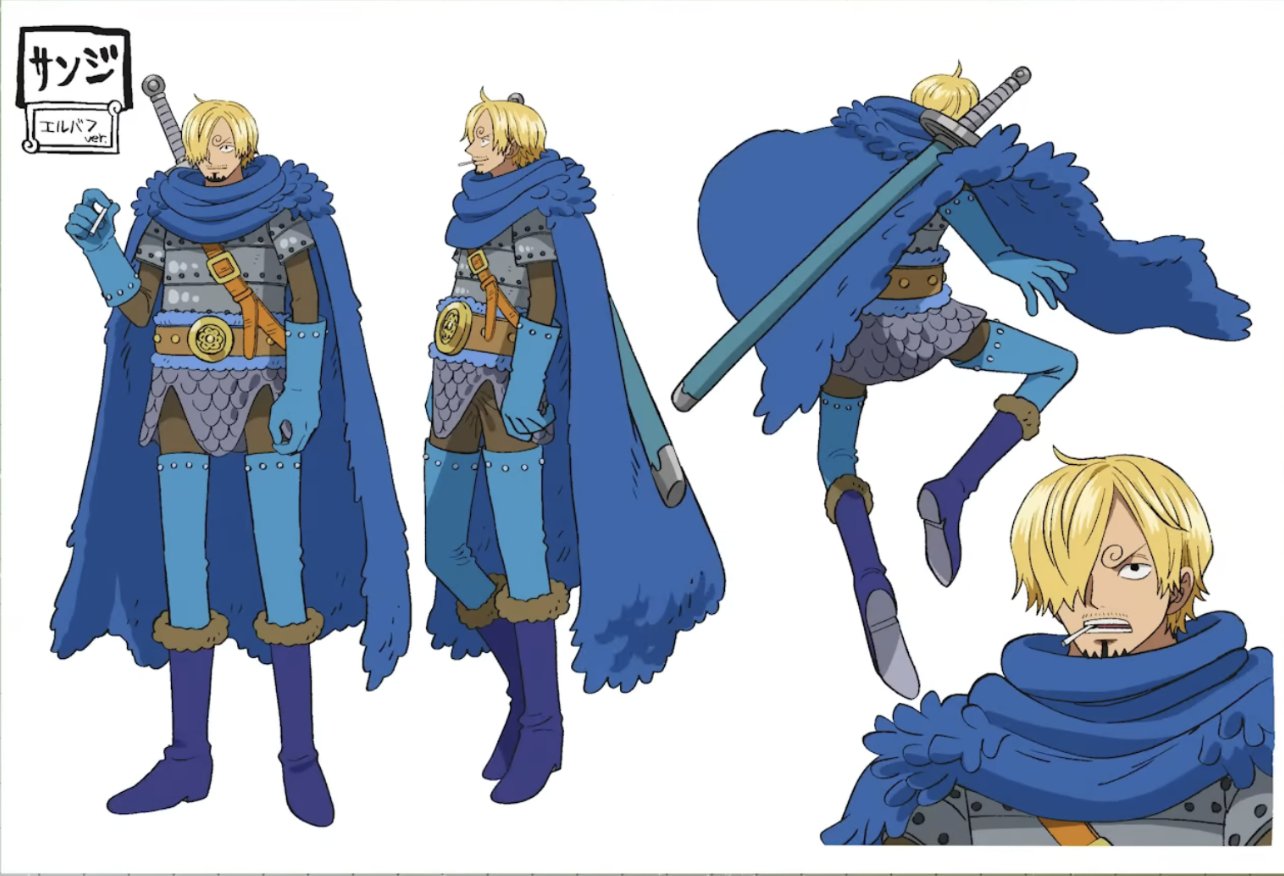 海贼王官方设计版：艾尔巴夫 山治！